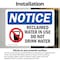 Signmission Reclaimed Water In Use Do Not Sign With Symbol, 5 in W x Rectangle, Vinyl Decal OS-2PACK-NS-D-35-L-17997 - alternate 6